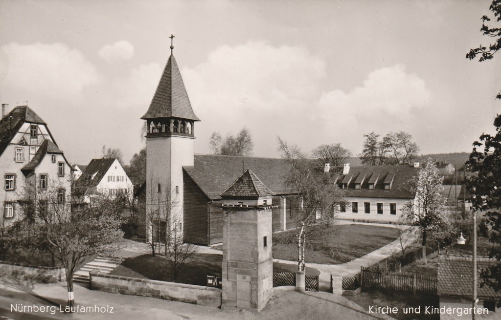 Historische Postkartenansicht unserer Heilig-Geist Kirche